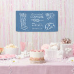 Kustcowgirl vrijgezellenfeest weekend spandoek<br><div class="desc">Coastal Cowgirl Bachelorette Party Weekend Banner Deze Funky Cowgirl Bachelorette Party Weekend Banner heeft een met de hand getekende lay-out met hand getekende illustraties, samen met handgeschreven lettertype! Je hebt de vrijheid om iets uniek voor jou te creëer! Bewerk eenvoudig de bewoordingen en kleuren in overeenstemming met uw stijl! Tekst-...</div>