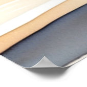 Kustcowgirl Wandelen op het strand Waterverf Poster (Hoek)