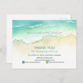 Kustdank voor uw winkels in ons bedrijf briefkaart (Voorkant / Achterkant)