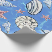 Kustdecor Seashell Ocean Water Cadeaupapier (Hoek)
