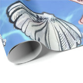 Kustdecor Seashell Ocean Water Cadeaupapier (Rol Hoek)