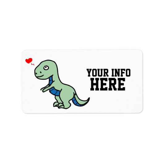 KUSTDINOSAUR RETRUN ADRESETIKETTEN ETIKET (Voorkant)