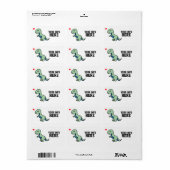 KUSTDINOSAUR RETRUN ADRESETIKETTEN ETIKET (Full Sheet)