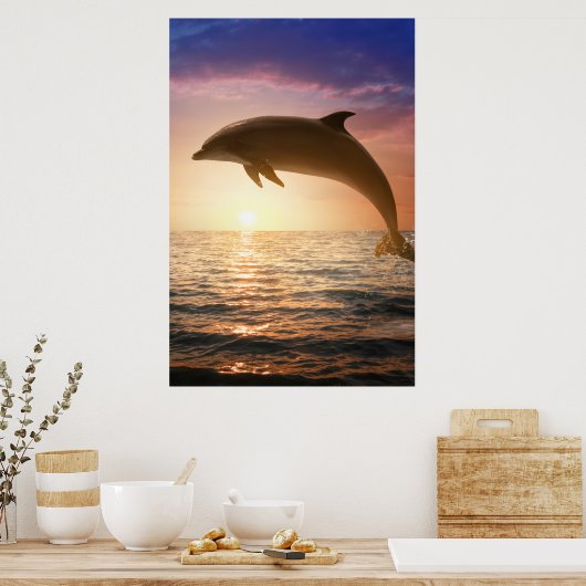 Kustdolfijnposter Poster (Keuken)