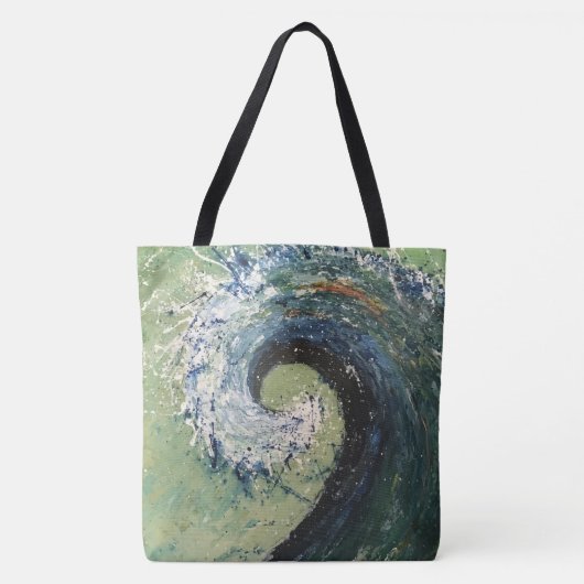Kustdoorbaaien met fijne kunst tote bag (Voorkant)
