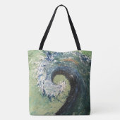 Kustdoorbaaien met fijne kunst tote bag (Achterkant)