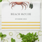 Kustdoorbakkrab Aangepaste naam Theedoek (Gevouwen)