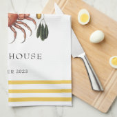 Kustdoorbakkrab Aangepaste naam Theedoek (Quarter Fold)