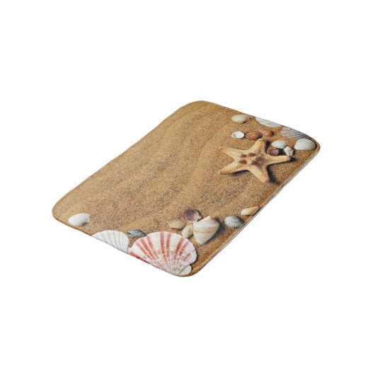 Kustdoornhaai en zeeschelpen badmat (Gekanteld)