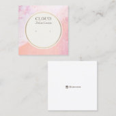 Kustdoornstaafje met juwelenkaart vierkante visitekaartje (Voorkant / Achterkant)