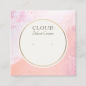 Kustdoornstaafje met juwelenkaart vierkante visitekaartje (Voorkant)