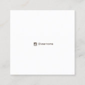 Kustdoornstaafje met juwelenkaart vierkante visitekaartje (Achterkant)