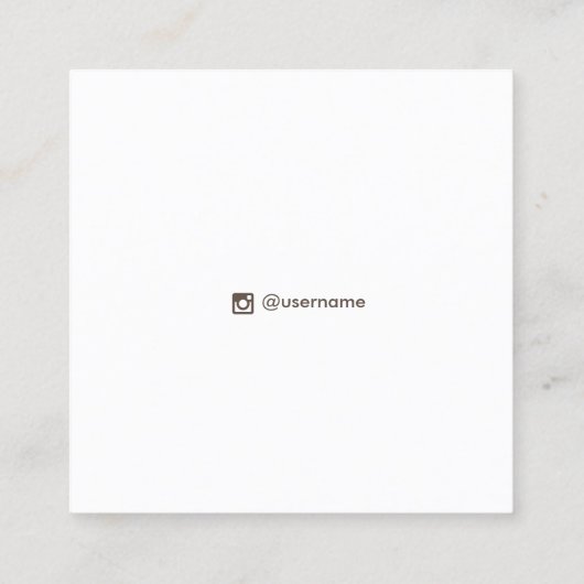 Kustdoornstaafje met juwelenkaart vierkante visitekaartje (Achterkant)