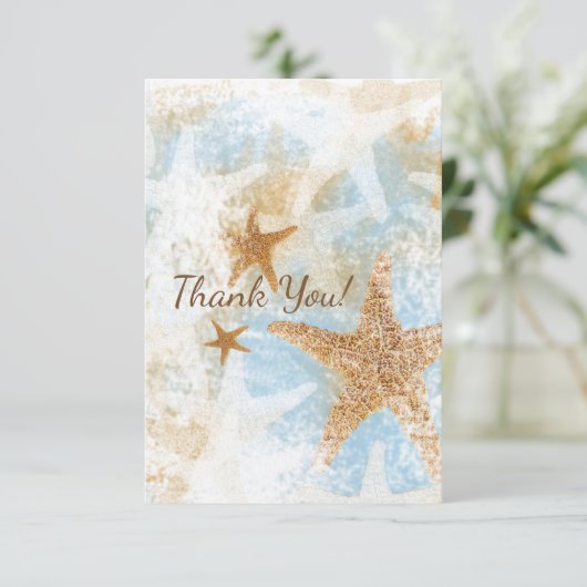 Kustdoornstaarstaarten Zee Bedankkaart (Staand voorkant)