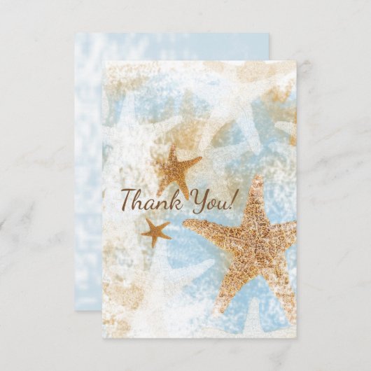 Kustdoornstaarstaarten Zee Bedankkaart (Voorkant / Achterkant)