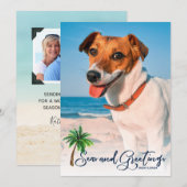 KustdoornZeeen en groeten Kerstmis 2-foto Feestdagenkaart (Voorkant / Achterkant)