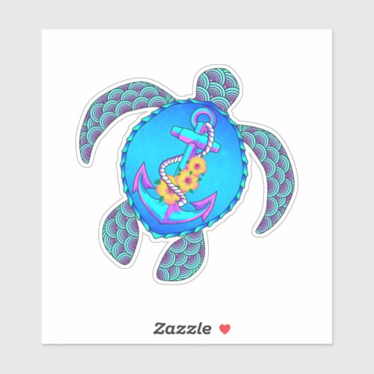 Kustdoorschildpad Sticker (Vel)
