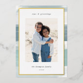 Kustdoorsnede | Kerstfotogoud Folie Feestdagenkaart (Voorkant)