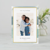 Kustdoorsnede | Kerstfotogoud Folie Feestdagenkaart (Staand Voorkant)