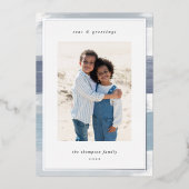 Kustdoorsnede | Kerstfotozilver Folie Feestdagenkaart (Voorkant)