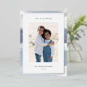 Kustdoorsnede | Kerstfotozilver Folie Feestdagenkaart (Staand Voorkant)