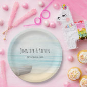 Kustdoorsnede met een Gevist bruiloft Papieren Bordje (Feest)