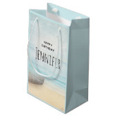 Kustdoorsnede met een Geviste vogeldag Klein Cadeauzakje (Achterkant Gekanteld)