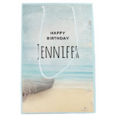 Kustdoorsnede met een Geviste vogeldag Medium Cadeauzakje (Voorkant)