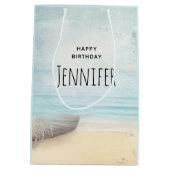 Kustdoorsnede met een Geviste vogeldag Medium Cadeauzakje (Achterkant)