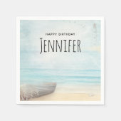 Kustdoorsnede met een Geviste vogeldag Servet (Voorkant)