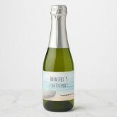 Kustdoorsnede met een Geviste vogeldag Sparkling Wijnetiket (Voorkant)