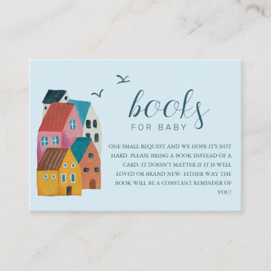 Kustdorp Baby shower Boekaanvraag Informatiekaartje (Voorkant)
