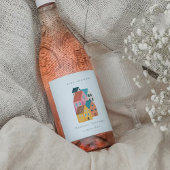 Kustdorp baby shower feest wijn etiket