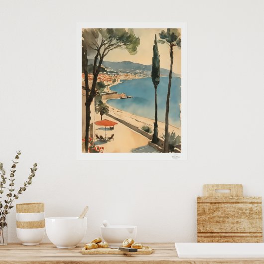 Kustdorp Bay View Poster (Keuken)