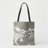 Kustdorp op een klif tote bag (Voorkant)