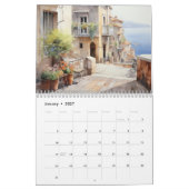 Kustdorpen Illustratie Waterverf Kalender (Jan 2027)