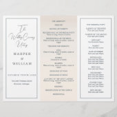 Kustdrievoudig huwelijksprogramma (Voorkant)