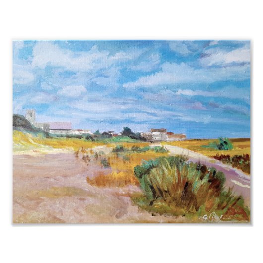 Kustduinen Impressionist Foto Afdruk (Voorkant)
