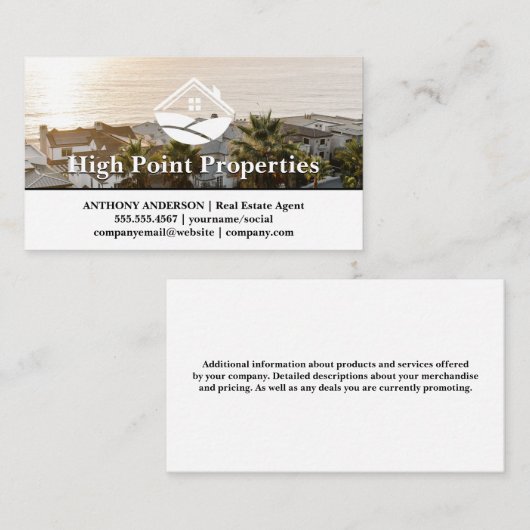 Kusteigenschappen | Onroerend goed Visitekaartje (Voorkant / Achterkant)
