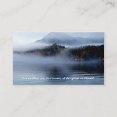 Kusteiland Fog Schilderachtig Visitekaartjes (Achterkant)