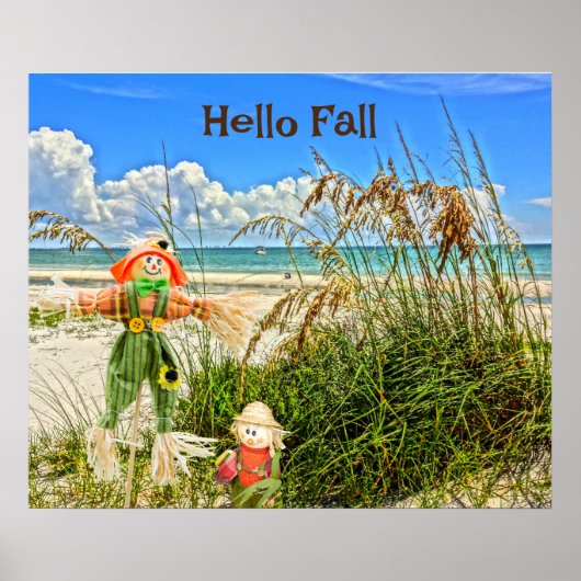 Kusteiland Sanibel Florida Strand & vogelverschrik Poster (Voorkant)