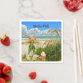 Kusteiland Sanibel Florida Strand & vogelverschrik Servet (Insitu)