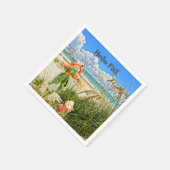 Kusteiland Sanibel Florida Strand & vogelverschrik Servet (Hoek)