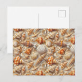 Kustelegantie Seashell patroon Briefkaart (Voorkant / Achterkant)