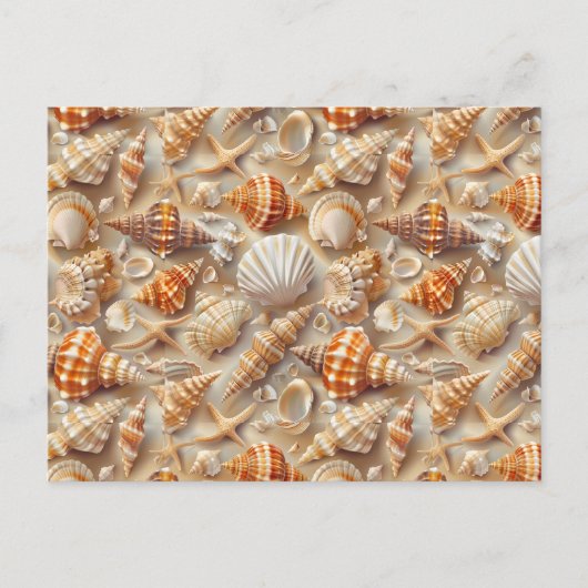 Kustelegantie Seashell patroon Briefkaart (Voorkant)