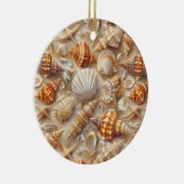 Kustelegantie Seashell patroon Keramisch Ornament (Rechts)