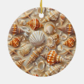 Kustelegantie Seashell patroon Keramisch Ornament (Achterkant)