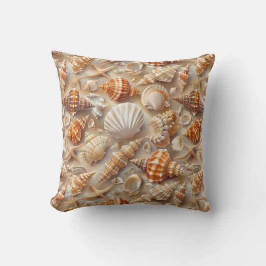 Kustelegantie Seashell patroon Kussen (Voorkant)