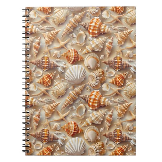 Kustelegantie Seashell patroon Notitieboek (Voorkant)