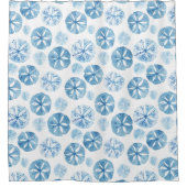 Kustelegantie Zand Dollar Douche Gordijn. Douchegordijn (Voorkant)